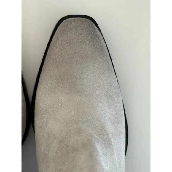 NWOT AllSaints Cohen Suede Distressed Boots Stone White Sz. 8