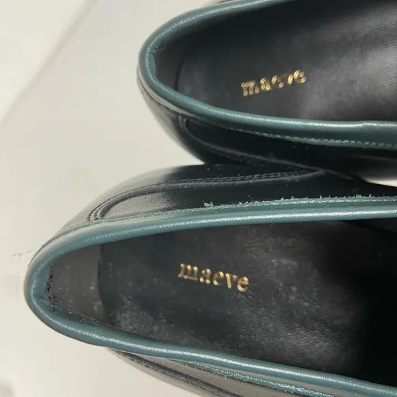 NWOT‎ Anthropologie x Maeve Square Toe Multicolor Leather Penny Loafers EU40