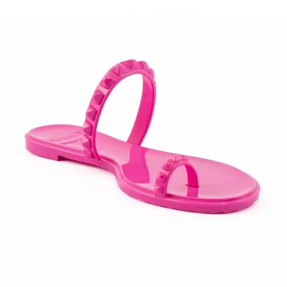 NWOT CARMEN SOL MARIA FLAT JELLY SANDALS - SIZE 10