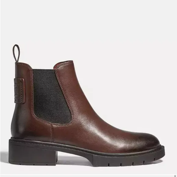 NWOT Coach Lyden Chelsea Boots in Brown