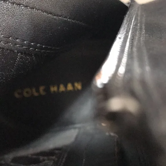 NWOT- Cole Haan leather boots with zipper on both sides.