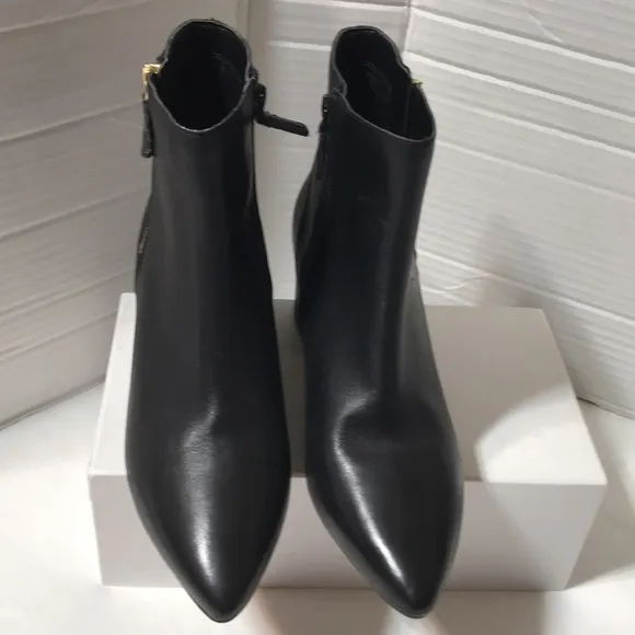 NWOT- Cole Haan leather boots with zipper on both sides.