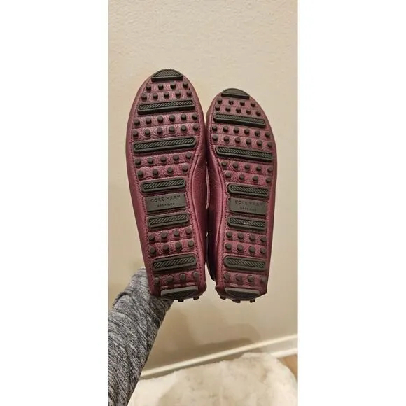 NWOT Cole Haan Pebble Leather Burgandy Women's Loafers Size 8