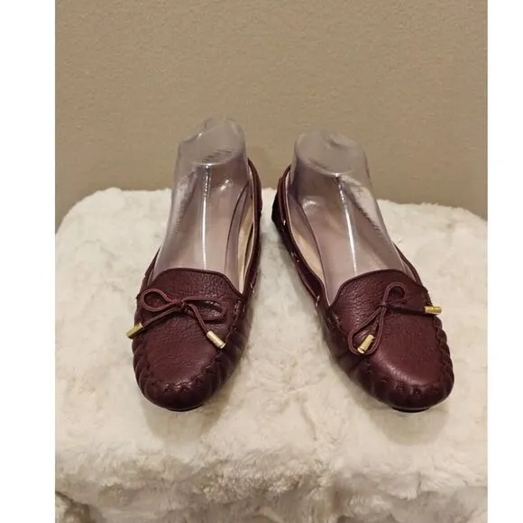 NWOT Cole Haan Pebble Leather Burgandy Women's Loafers Size 8