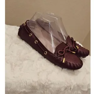NWOT Cole Haan Pebble Leather Burgandy Women's Loafers Size 8