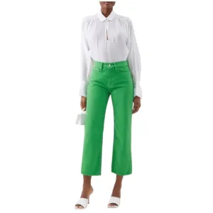 NWOT FRAME Le Jane Crop Jeans Straight Cropped Ankle Cotton Garden Green – Sz 2