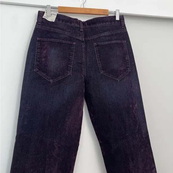 NWOT Free People First Class Low Rise Velvet Straight Jeans Pants Size 27