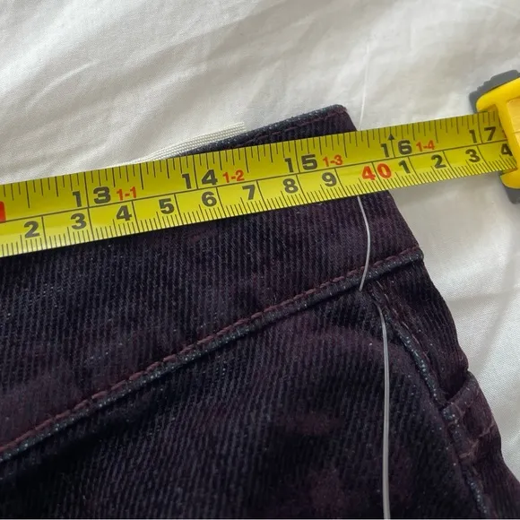 NWOT Free People First Class Low Rise Velvet Straight Jeans Pants Size 27