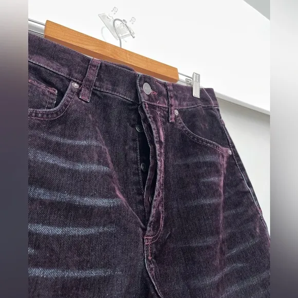 NWOT Free People First Class Low Rise Velvet Straight Jeans Pants Size 27