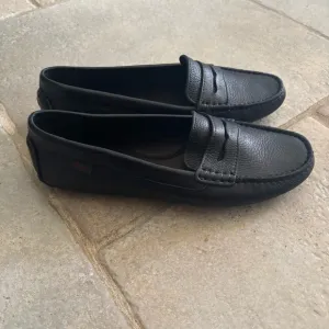 NWOT GH Bass Bucs Original Women’s Black Leather Loafers Size 9.5