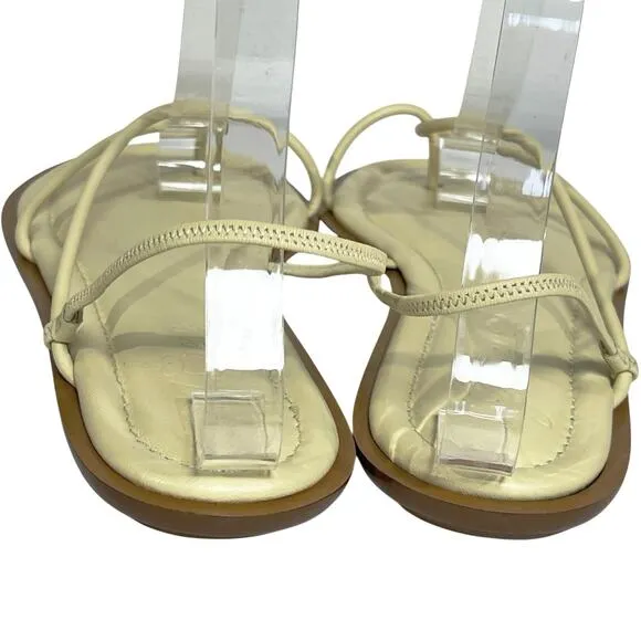 NWOT J. CREW Women’s Made in Italy Yellow Strappy Flat Sandals Size 9