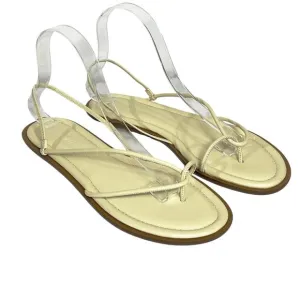 NWOT J. CREW Women’s Made in Italy Yellow Strappy Flat Sandals Size 9