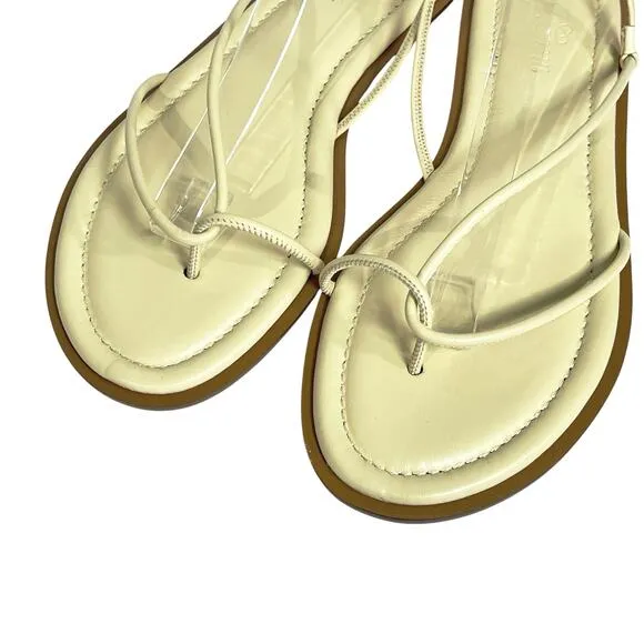NWOT J. CREW Women’s Made in Italy Yellow Strappy Flat Sandals Size 9