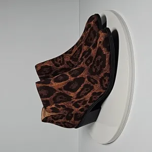 NWOT Life Stride Payton 2 Bootie Ankle Heel Boot Slip-On Pointed Leopard Comfy 6