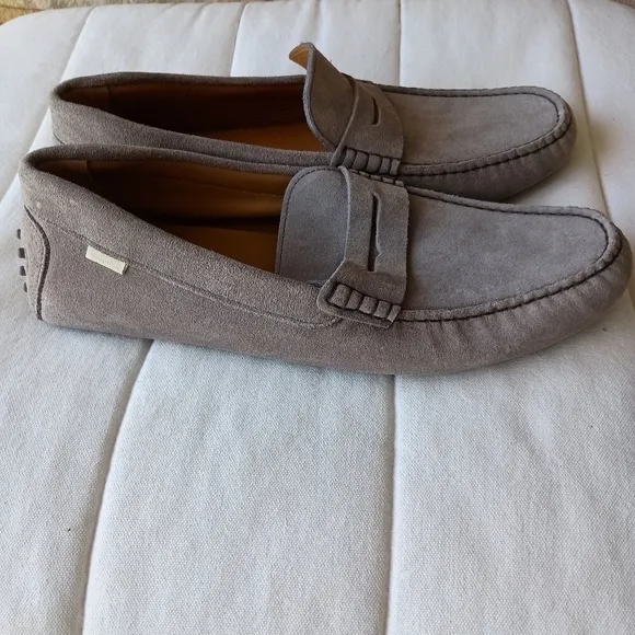 NWOT Oliver Cabell Men's Gray Suede Leather Loafers_44