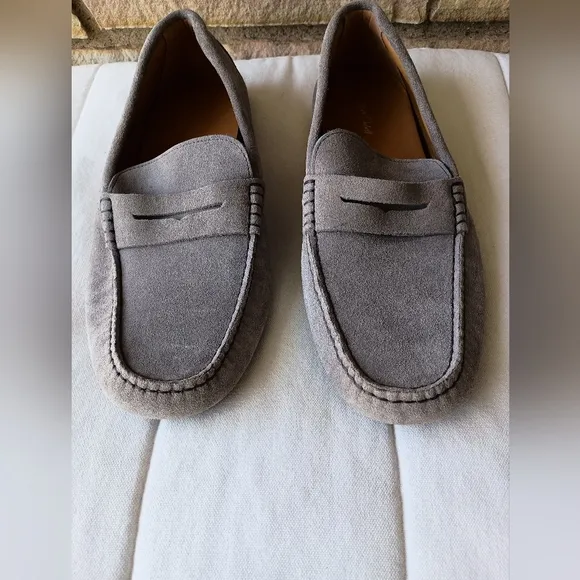 NWOT Oliver Cabell Men's Gray Suede Leather Loafers_44