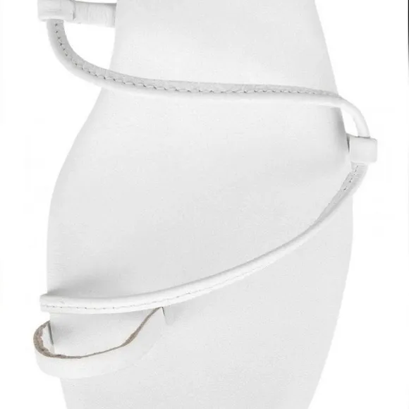 NWOT RARE Jeffrey Campbell Lace Up Flat Sandals in White Size 7.5
