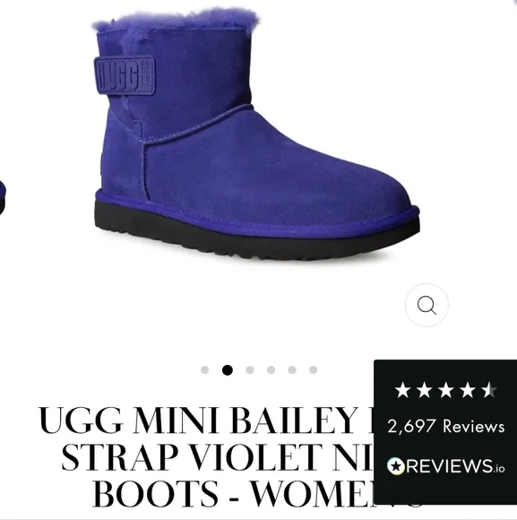 NWOT UGG mini bailey logo strap boots