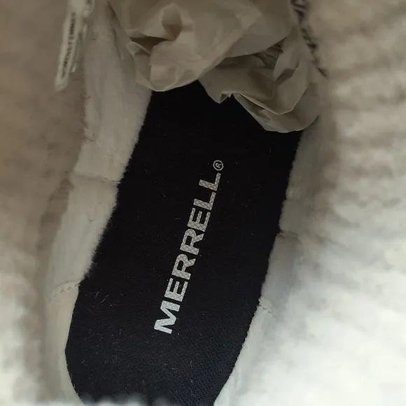NWOT Womens Merrell Cloud ReBluff Boots Size 9.5 M Tan Oyster Brown White