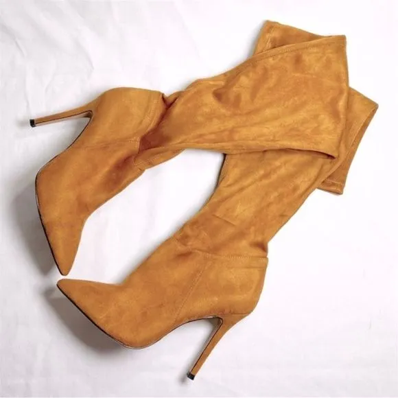 NWOT BCBGMaxAzria Faux Suede Stiletto Boots