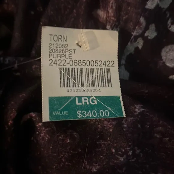 NWT $340 MSRP Torn by Ronny Kobo | Galaxy Dress in Purple Passion Size L