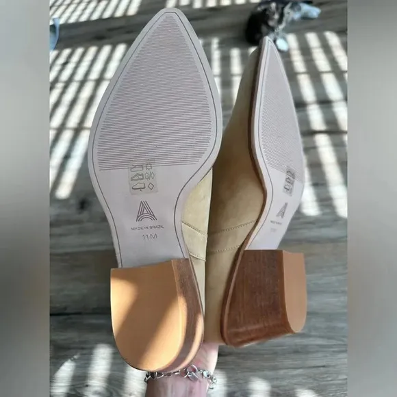 NWT ABLE Cowboy Western Genuine Leather Nubuck Fawn Tan Nude Boots sz 11