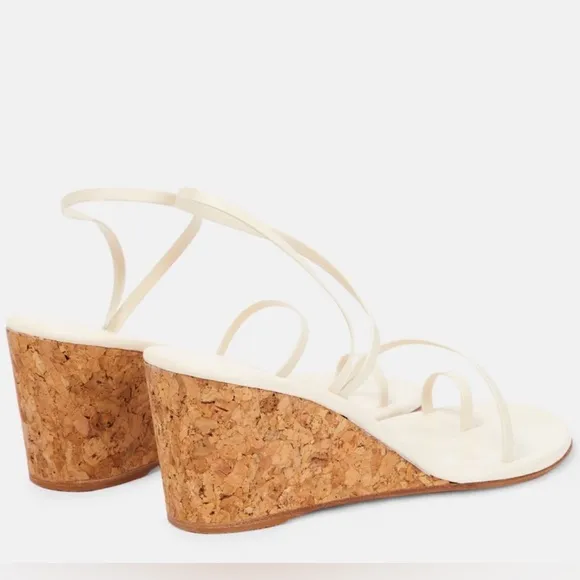 NWT Ancient Greek Sandals Chora Mid wedge nappa leather, off-white, sz 39. (9)