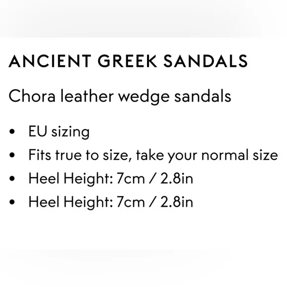 NWT Ancient Greek Sandals Chora Mid wedge nappa leather, off-white, sz 39. (9)