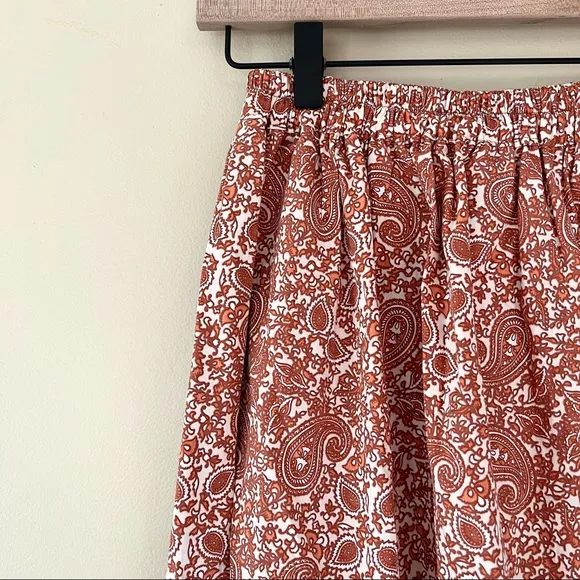 NWT Anthropologie Beachgold Flounced Midi Skirt