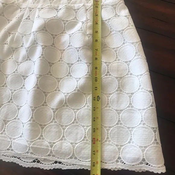 NWT. Anthropologie Embroidered Lace Mini Skirt M