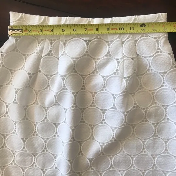 NWT. Anthropologie Embroidered Lace Mini Skirt M