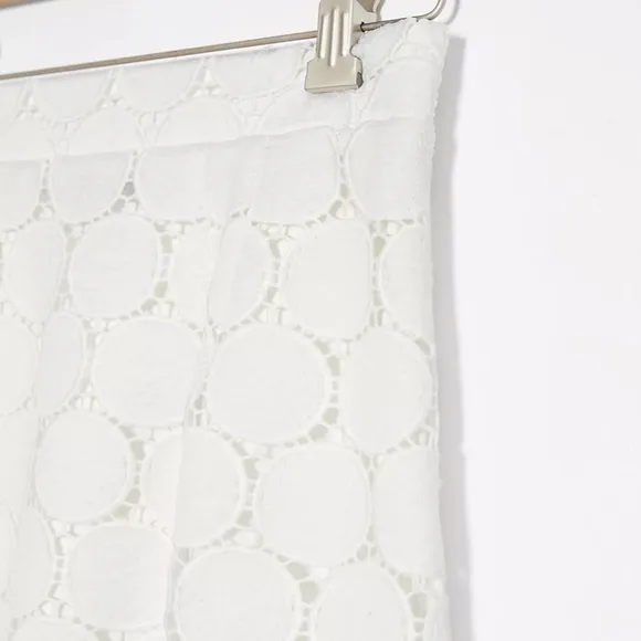 NWT. Anthropologie Embroidered Lace Mini Skirt M