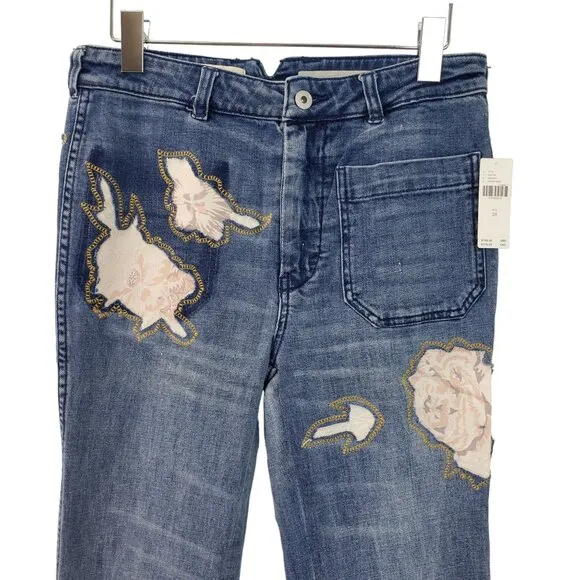 NWT Anthropologie Pilcro &amp; The Letterpress High-Rise Trouser Bootcut Jeans Size