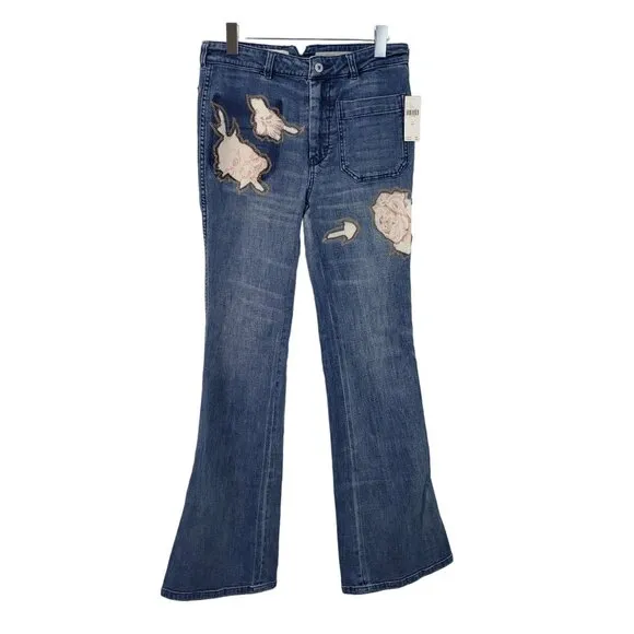 NWT Anthropologie Pilcro &amp; The Letterpress High-Rise Trouser Bootcut Jeans Size
