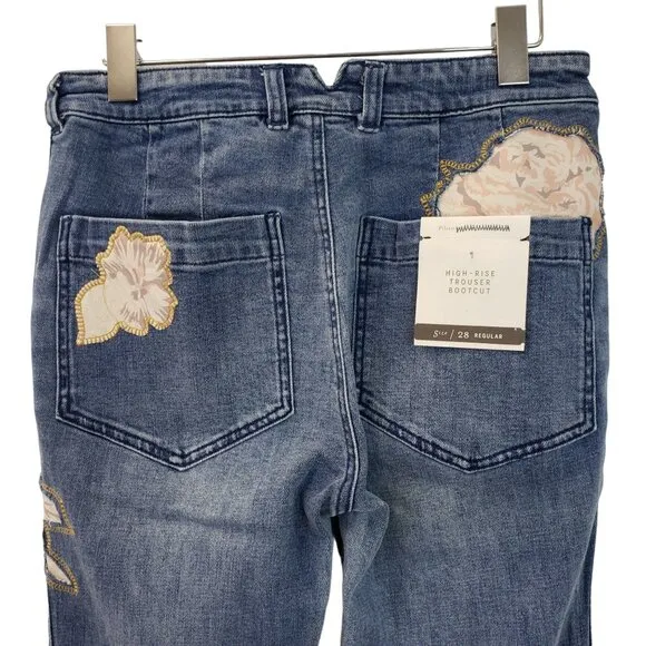NWT Anthropologie Pilcro &amp; The Letterpress High-Rise Trouser Bootcut Jeans Size