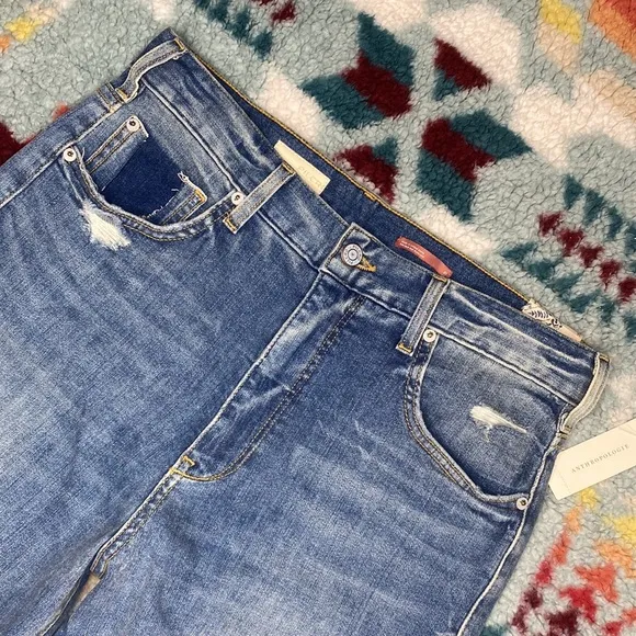 NWT Anthropologie Pilcro selvedge straight leg distressed jeans