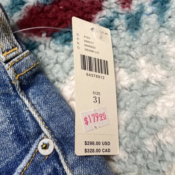 NWT Anthropologie Pilcro selvedge straight leg distressed jeans