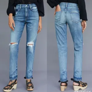 NWT Anthropologie Pilcro selvedge straight leg distressed jeans