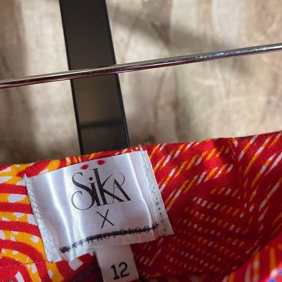 NWT Anthropologie x SIKA Abstract Wide-Leg High-Waisted Trousers Size 12