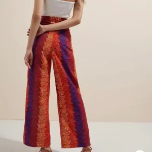 NWT Anthropologie x SIKA Abstract Wide-Leg High-Waisted Trousers Size 12