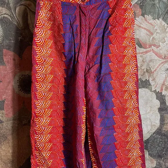 NWT Anthropologie x SIKA Abstract Wide-Leg High-Waisted Trousers Size 12