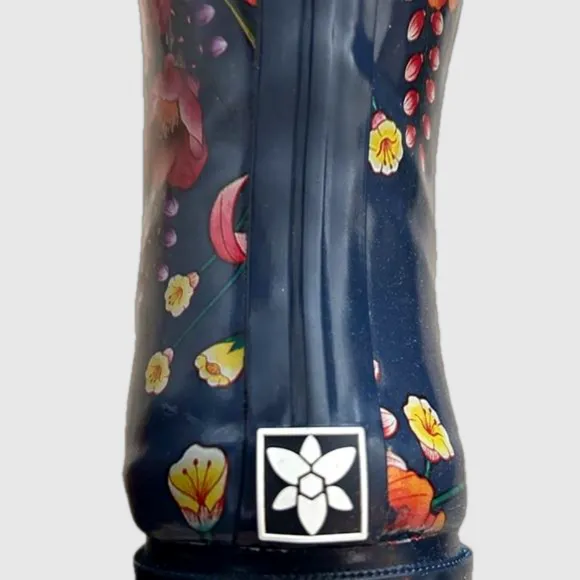 NWT ANUSCHKA Moonlit Meadow Floral Tall Rain Boots | 11 |