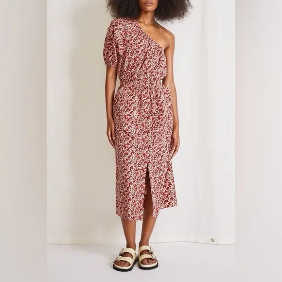NWT! Apiece Apart One-Shoulder Palma Midi Dress (Small)