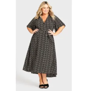 NWT Avenue Maxi Viv Wrap Ditsy Daisy Print Dress 14/16 = 1X