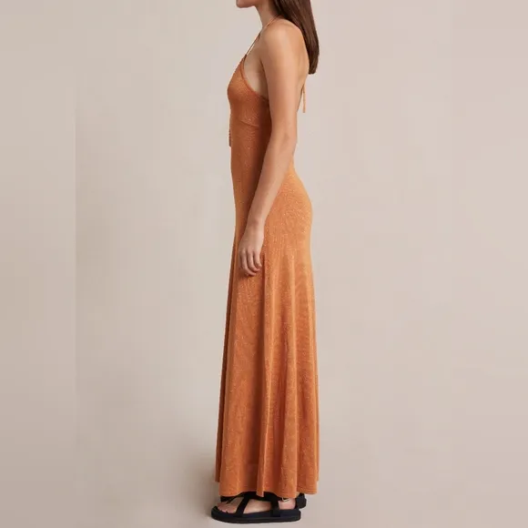 NWT Bec   Bridge Desert Sun Indya Knit Maxi Cutout Slip Dress 8
