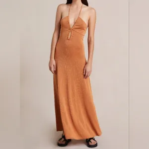 NWT Bec   Bridge Desert Sun Indya Knit Maxi Cutout Slip Dress 8