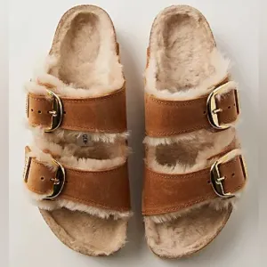 NWT BIRKENSTOCK BIG BUCKLE Arizona Shearling Sandals!