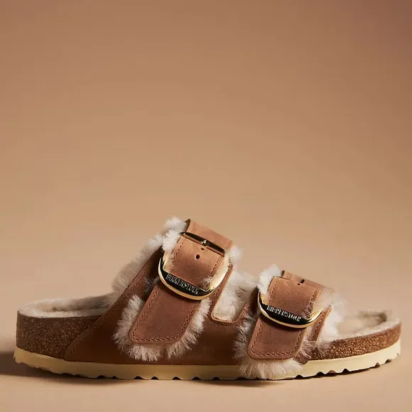 NWT BIRKENSTOCK BIG BUCKLE Arizona Shearling Sandals!