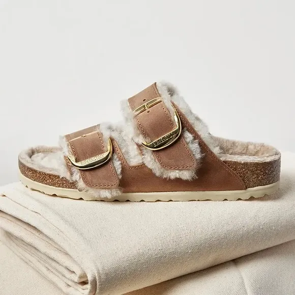 NWT BIRKENSTOCK BIG BUCKLE Arizona Shearling Sandals!