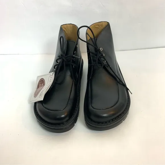 NWT Birkenstock footprints black lace up boots shoe size 8.5